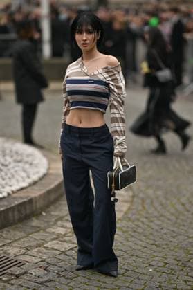 PFW Miu Miu Outside Arrivals MOMO arriving at Miu Miu show during Paris Fashion Week in Paris, France on March 11, 2025. Photo by Julien Reynaud APS-Medias ABACAPRESS.COM Paris France  Copyright: xReynaudxJulien APS-Medias ABACAx