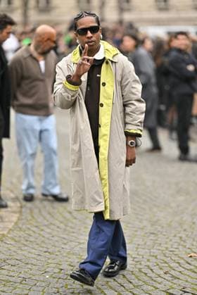 PFW Miu Miu Outside Arrivals Asap Rocky arriving at Miu Miu show during Paris Fashion Week in Paris, France on March 11, 2025. Photo by Julien Reynaud APS-Medias ABACAPRESS.COM Paris France  Copyright: xReynaudxJulien APS-Medias ABACAx