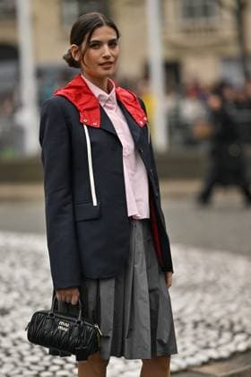 PFW Miu Miu Outside Arrivals Alma Jodorowsky arriving at Miu Miu show during Paris Fashion Week in Paris, France on March 11, 2025. Photo by Julien Reynaud APS-Medias ABACAPRESS.COM Paris France  Copyright: xReynaudxJulien APS-Medias ABACAx