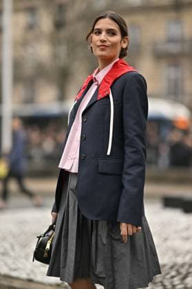 PFW Miu Miu Outside Arrivals Alma Jodorowsky arriving at Miu Miu show during Paris Fashion Week in Paris, France on March 11, 2025. Photo by Julien Reynaud APS-Medias ABACAPRESS.COM Paris France  Copyright: xReynaudxJulien APS-Medias ABACAx