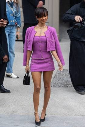 PFW - Chanel PAP - Arrivals NB Tyla attends Chanel Womenswear Fall Winter 2025-2026 show as part of Paris Fashion Week on March 11, 2025 in Paris, France. Photo by Nasser Berzane ABACAPRESS.COM Paris France  Copyright: xBerzanexNasser ABACAx