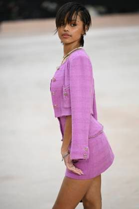 Paris Fashion Week People au defile Chanel, Arrival of celebrities at Grand Palais for Chanel Show 441654 2025 03 11 Paris France Seethal, Tyla Laura dite Tyla  Copyright: xSergexArnalx xStarfacex STAR_441654_072
