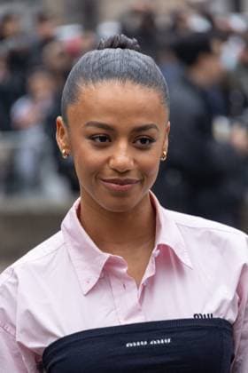 PFW - Miu Miu PAP - Arrivals NB Shalom Brune-Franklin attends Miu Miu Womenswear Fall Winter 2025-2026 show as part of Paris Fashion Week on March 11, 2025 in Paris, France. Photo by Nasser Berzane ABACAPRESS.COM Paris France  Copyright: xBerzanexNasser ABACAx