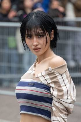 PFW - Miu Miu PAP - Arrivals NB Momo attends Miu Miu Womenswear Fall Winter 2025-2026 show as part of Paris Fashion Week on March 11, 2025 in Paris, France. Photo by Nasser Berzane ABACAPRESS.COM Paris France  Copyright: xBerzanexNasser ABACAx