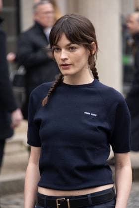 PFW - Miu Miu PAP - Arrivals NB Emma Mackey attends Miu Miu Womenswear Fall Winter 2025-2026 show as part of Paris Fashion Week on March 11, 2025 in Paris, France. Photo by Nasser Berzane ABACAPRESS.COM Paris France  Copyright: xBerzanexNasser ABACAx