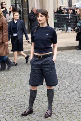 PFW - Miu Miu PAP - Arrivals NB Emma Mackey attends Miu Miu Womenswear Fall Winter 2025-2026 show as part of Paris Fashion Week on March 11, 2025 in Paris, France. Photo by Nasser Berzane ABACAPRESS.COM Paris France  Copyright: xBerzanexNasser ABACAx