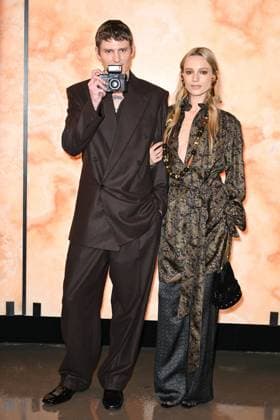 PFW Yves Saint Laurent Photocall Mikkel Jensen and Maya Stepper attending the Yves Saint Laurent Womenswear Fall Winter 2025-2026 show as part of Paris Fashion Week in Paris, France on March 11, 2025. Photo by Aurore Marechal ABACAPRESS.COM Paris France  Copyright: xMarechalxAurore ABACAx