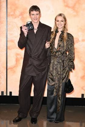 PFW Yves Saint Laurent Photocall Mikkel Jensen and Maya Stepper attending the Yves Saint Laurent Womenswear Fall Winter 2025-2026 show as part of Paris Fashion Week in Paris, France on March 11, 2025. Photo by Aurore Marechal ABACAPRESS.COM Paris France  Copyright: xMarechalxAurore ABACAx