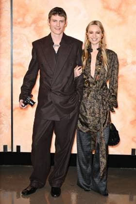 PFW Yves Saint Laurent Photocall Mikkel Jensen and Maya Stepper attending the Yves Saint Laurent Womenswear Fall Winter 2025-2026 show as part of Paris Fashion Week in Paris, France on March 11, 2025. Photo by Aurore Marechal ABACAPRESS.COM Paris France  Copyright: xMarechalxAurore ABACAx