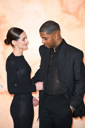 PFW Yves Saint Laurent Photocall Lola Abecassis Sartore and Kid Cudi attending the Yves Saint Laurent Womenswear Fall Winter 2025-2026 show as part of Paris Fashion Week in Paris, France on March 11, 2025. Photo by Aurore Marechal ABACAPRESS.COM Paris France  Copyright: xMarechalxAurore ABACAx