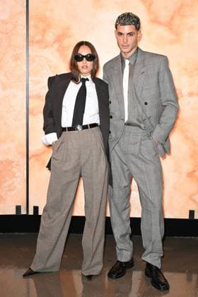 PFW Yves Saint Laurent Photocall Gray Sorrenti and Fai Khadra attending the Yves Saint Laurent Womenswear Fall Winter 2025-2026 show as part of Paris Fashion Week in Paris, France on March 11, 2025. Photo by Aurore Marechal ABACAPRESS.COM Paris France  Copyright: xMarechalxAurore ABACAx