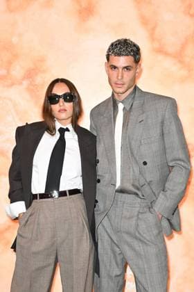 PFW Yves Saint Laurent Photocall Gray Sorrenti and Fai Khadra attending the Yves Saint Laurent Womenswear Fall Winter 2025-2026 show as part of Paris Fashion Week in Paris, France on March 11, 2025. Photo by Aurore Marechal ABACAPRESS.COM Paris France  Copyright: xMarechalxAurore ABACAx
