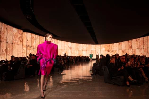 PFW - Saint Laurent Runway Models present creations by Saint Laurent for the Womenswear Ready-to-wear Fall-Winter 2025 2026 collection as part of the Paris Fashion Week, in Paris on March 11, 2025.Photo by Eliot Blondet ABACAPRESS.COM Paris France  Copyright: xBlondetxEliot ABACAx
