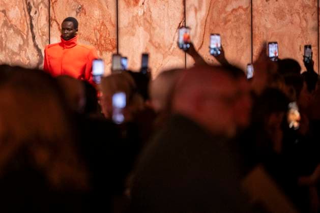 PFW - Saint Laurent Runway Models present creations by Saint Laurent for the Womenswear Ready-to-wear Fall-Winter 2025 2026 collection as part of the Paris Fashion Week, in Paris on March 11, 2025.Photo by Eliot Blondet ABACAPRESS.COM Paris France  Copyright: xBlondetxEliot ABACAx