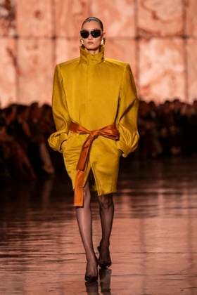 PFW - Saint Laurent Runway Models present creations by Saint Laurent for the Womenswear Ready-to-wear Fall-Winter 2025 2026 collection as part of the Paris Fashion Week, in Paris on March 11, 2025.Photo by Eliot Blondet ABACAPRESS.COM Paris France  Copyright: xBlondetxEliot ABACAx
