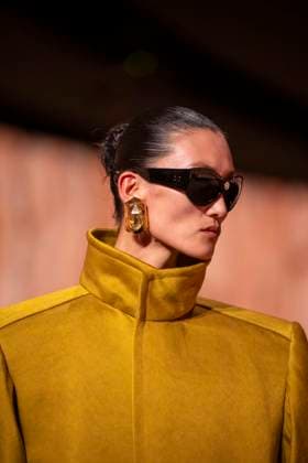 PFW - Saint Laurent Runway Models present creations by Saint Laurent for the Womenswear Ready-to-wear Fall-Winter 2025 2026 collection as part of the Paris Fashion Week, in Paris on March 11, 2025.Photo by Eliot Blondet ABACAPRESS.COM Paris France  Copyright: xBlondetxEliot ABACAx