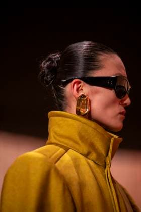 PFW - Saint Laurent Runway Models present creations by Saint Laurent for the Womenswear Ready-to-wear Fall-Winter 2025 2026 collection as part of the Paris Fashion Week, in Paris on March 11, 2025.Photo by Eliot Blondet ABACAPRESS.COM Paris France  Copyright: xBlondetxEliot ABACAx