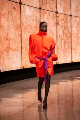 PFW - Saint Laurent Runway Models present creations by Saint Laurent for the Womenswear Ready-to-wear Fall-Winter 2025 2026 collection as part of the Paris Fashion Week, in Paris on March 11, 2025.Photo by Eliot Blondet ABACAPRESS.COM Paris France  Copyright: xBlondetxEliot ABACAx