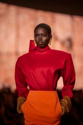 PFW - Saint Laurent Runway Models present creations by Saint Laurent for the Womenswear Ready-to-wear Fall-Winter 2025 2026 collection as part of the Paris Fashion Week, in Paris on March 11, 2025.Photo by Eliot Blondet ABACAPRESS.COM Paris France  Copyright: xBlondetxEliot ABACAx