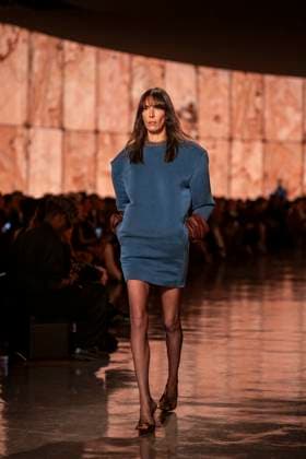 PFW - Saint Laurent Runway Models present creations by Saint Laurent for the Womenswear Ready-to-wear Fall-Winter 2025 2026 collection as part of the Paris Fashion Week, in Paris on March 11, 2025.Photo by Eliot Blondet ABACAPRESS.COM Paris France  Copyright: xBlondetxEliot ABACAx