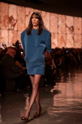 PFW - Saint Laurent Runway Models present creations by Saint Laurent for the Womenswear Ready-to-wear Fall-Winter 2025 2026 collection as part of the Paris Fashion Week, in Paris on March 11, 2025.Photo by Eliot Blondet ABACAPRESS.COM Paris France  Copyright: xBlondetxEliot ABACAx