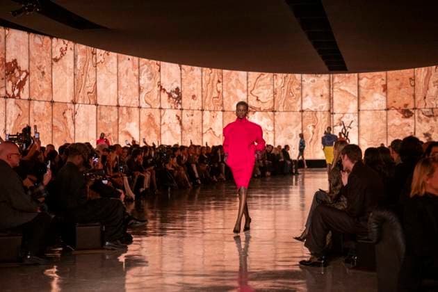 PFW - Saint Laurent Runway Models present creations by Saint Laurent for the Womenswear Ready-to-wear Fall-Winter 2025 2026 collection as part of the Paris Fashion Week, in Paris on March 11, 2025.Photo by Eliot Blondet ABACAPRESS.COM Paris France  Copyright: xBlondetxEliot ABACAx
