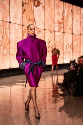 PFW - Saint Laurent Runway Models present creations by Saint Laurent for the Womenswear Ready-to-wear Fall-Winter 2025 2026 collection as part of the Paris Fashion Week, in Paris on March 11, 2025.Photo by Eliot Blondet ABACAPRESS.COM Paris France  Copyright: xBlondetxEliot ABACAx