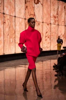 PFW - Saint Laurent Runway Models present creations by Saint Laurent for the Womenswear Ready-to-wear Fall-Winter 2025 2026 collection as part of the Paris Fashion Week, in Paris on March 11, 2025.Photo by Eliot Blondet ABACAPRESS.COM Paris France  Copyright: xBlondetxEliot ABACAx