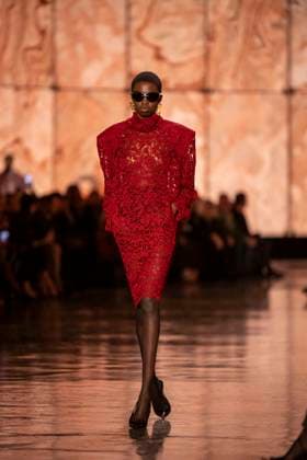 PFW - Saint Laurent Runway Models present creations by Saint Laurent for the Womenswear Ready-to-wear Fall-Winter 2025 2026 collection as part of the Paris Fashion Week, in Paris on March 11, 2025.Photo by Eliot Blondet ABACAPRESS.COM Paris France  Copyright: xBlondetxEliot ABACAx