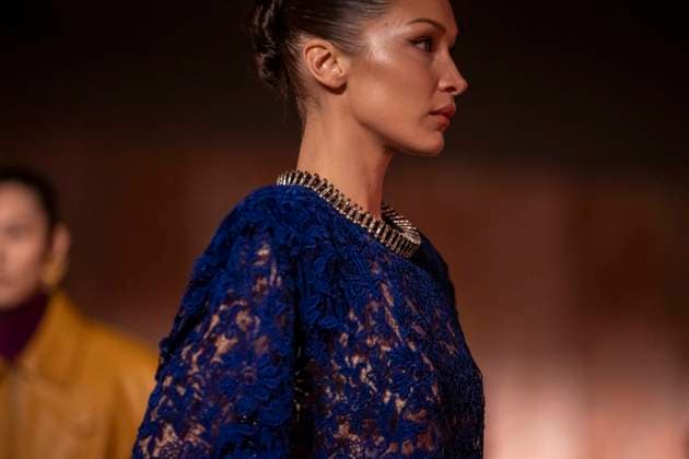 PFW - Saint Laurent Runway Models present creations by Saint Laurent for the Womenswear Ready-to-wear Fall-Winter 2025 2026 collection as part of the Paris Fashion Week, in Paris on March 11, 2025.Photo by Eliot Blondet ABACAPRESS.COM Paris France  Copyright: xBlondetxEliot ABACAx