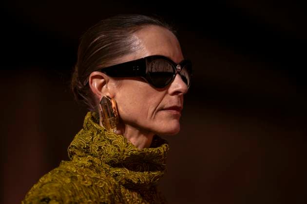 PFW - Saint Laurent Runway Models present creations by Saint Laurent for the Womenswear Ready-to-wear Fall-Winter 2025 2026 collection as part of the Paris Fashion Week, in Paris on March 11, 2025.Photo by Eliot Blondet ABACAPRESS.COM Paris France  Copyright: xBlondetxEliot ABACAx