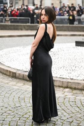 PFW Miu Miu Arrivals Kim Higelin attending the Miu Miu Womenswear Fall Winter 2025-2026 show as part of Paris Fashion Week in Paris, France on March 11, 2025. Photo by Aurore Marechal ABACAPRESS.COM Paris France  Copyright: xMarechalxAurore ABACAx