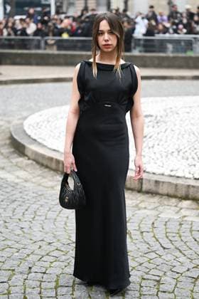 PFW Miu Miu Arrivals Kim Higelin attending the Miu Miu Womenswear Fall Winter 2025-2026 show as part of Paris Fashion Week in Paris, France on March 11, 2025. Photo by Aurore Marechal ABACAPRESS.COM Paris France  Copyright: xMarechalxAurore ABACAx