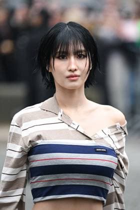 PFW Miu Miu Arrivals Momo attending the Miu Miu Womenswear Fall Winter 2025-2026 show as part of Paris Fashion Week in Paris, France on March 11, 2025. Photo by Aurore Marechal ABACAPRESS.COM Paris France  Copyright: xMarechalxAurore ABACAx