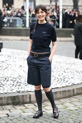 PFW Miu Miu Arrivals Emma Mackey attending the Miu Miu Womenswear Fall Winter 2025-2026 show as part of Paris Fashion Week in Paris, France on March 11, 2025. Photo by Aurore Marechal ABACAPRESS.COM Paris France  Copyright: xMarechalxAurore ABACAx