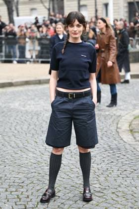 PFW Miu Miu Arrivals Emma Mackey attending the Miu Miu Womenswear Fall Winter 2025-2026 show as part of Paris Fashion Week in Paris, France on March 11, 2025. Photo by Aurore Marechal ABACAPRESS.COM Paris France  Copyright: xMarechalxAurore ABACAx