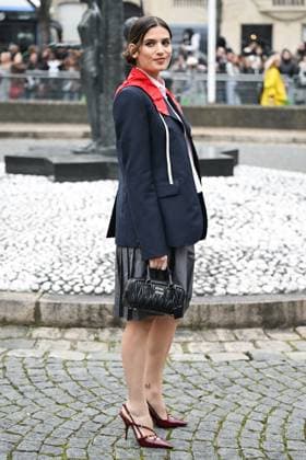 PFW Miu Miu Arrivals Alma Jodorowski attending the Miu Miu Womenswear Fall Winter 2025-2026 show as part of Paris Fashion Week in Paris, France on March 11, 2025. Photo by Aurore Marechal ABACAPRESS.COM Paris France  Copyright: xMarechalxAurore ABACAx