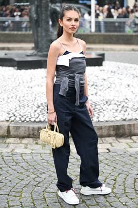 PFW Miu Miu Arrivals Thylane Blondeau attending the Miu Miu Womenswear Fall Winter 2025-2026 show as part of Paris Fashion Week in Paris, France on March 11, 2025. Photo by Aurore Marechal ABACAPRESS.COM Paris France  Copyright: xMarechalxAurore ABACAx