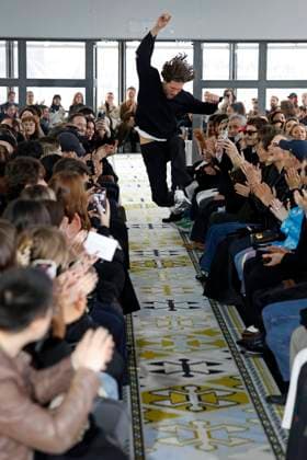 Burc Akyol ready to wear fall winter 2025-2026, Paris, 11 March 2025 Designer Burc Akyol takes a bow at Burc Akyol ready to wear fall winter 2025-2026 runway show at Paris fashion week on 11 March 2025., Credit:xxx Avalon Paris, France  Copyright: xxxxx xAvalonx 0974900760