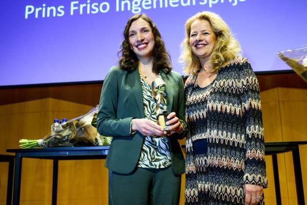 Den Haag, The Netherlands, 2025-03-12 19:21:46 THE HAGUE, 12-03-2025, The Hague University of Applied SciencesPrincess Beatrix and Princess Mabel during the presentation of the eleventh Prince Friso Engineering Award in the auditorium of The Hague University of Applied Sciences in The Hague.PHOTO: NLBeeld Patrick van Emst Credit: NL Beeld Patrick van Emst  Copyright: xx x