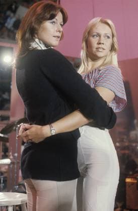 ABBA. Anni Frid Lyngstad und Agnetha Fältskog 1976 ABBA. Anni-Frid Lyngstad and Agnetha Fältskog 1976 Copyright: imageBROKER Sjoberg ibljsj12896949.jpg
