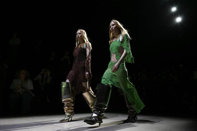 Russia Moscow Fashion Week 8878229 13.03.2025 Models present creations by the brand VEREJA during the 4th Moscow Fashion Week at the Manege Central Exhibition Hall in Moscow, Russia. Ekaterina Chesnokova Sputnik Moscow Russia  Copyright: xEkaterinaxChesnokovax