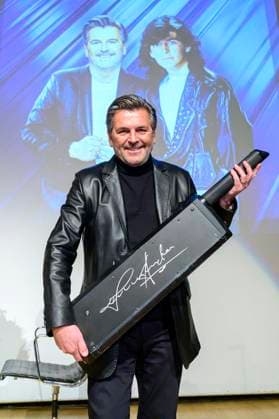Thomas Anders at the presentation of an original Yamaha KX5 Keytar by Modern Talking with a short performance to the Foundation Haus der Geschichte der Bundesrepublik Deutschland Bonn, 11 03 2025 Foto:xJ.xZumbuschx xFuturexImagex anders_5223