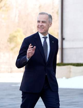 March 14, 2025, Ottawa, On, Canada: Prime minister-designate Mark Carney arrives for a swearing in ceremony at Rideau Hall in Ottawa on Friday, March 14, 2025. Ottawa Canada  - ZUMAc35_ 20250314_zaf_c35_038 Copyright: xAdrianxWyldx