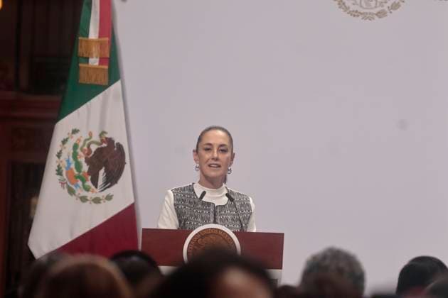 March 14, 2025, Mexico City, Cdmx, Mexico: Mexican President CLAUDIA SHEINBAUM leads the World Conference of Women Parliamentarians at the National Palace. The United Nations (UN) in Geneva, Switzerland, announced a few days ago that the IPU World Conference of Women Parliamentarians would be inaugurated by President CLAUDIA SHEINBAUM. She gave a speech entitled The Path to Parity in Mexico. Women parliamentarians from around the country and abroad, such as the President of the National Assembly of Tanzania, TULIA ACKSON, also spoke. Mexico City Mexico - ZUMAp204 20250314_zip_p204_012 Copyright: xJosuexPerezx