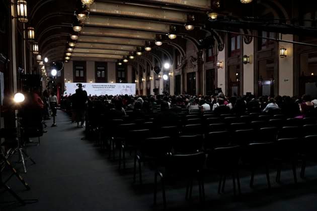 March 14, 2025, Mexico City, Cdmx, Mexico: Mexican President CLAUDIA SHEINBAUM leads the World Conference of Women Parliamentarians at the National Palace. The United Nations (UN) in Geneva, Switzerland, announced a few days ago that the IPU World Conference of Women Parliamentarians would be inaugurated by President CLAUDIA SHEINBAUM. She gave a speech entitled The Path to Parity in Mexico. Women parliamentarians from around the country and abroad, such as the President of the National Assembly of Tanzania, TULIA ACKSON, also spoke. Mexico City Mexico - ZUMAp204 20250314_zip_p204_025 Copyright: xJosuexPerezx
