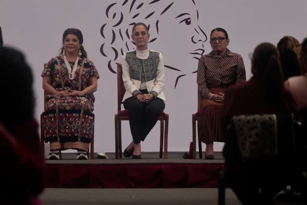 March 14, 2025, Mexico City, Cdmx, Mexico: Mexican President CLAUDIA SHEINBAUM leads the World Conference of Women Parliamentarians at the National Palace. The United Nations (UN) in Geneva, Switzerland, announced a few days ago that the IPU World Conference of Women Parliamentarians would be inaugurated by President CLAUDIA SHEINBAUM. She gave a speech entitled The Path to Parity in Mexico. Women parliamentarians from around the country and abroad, such as the President of the National Assembly of Tanzania, TULIA ACKSON, also spoke. Mexico City Mexico - ZUMAp204 20250314_zip_p204_027 Copyright: xJosuexPerezx