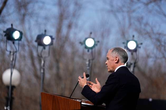 March 14, 2025, Ottawa, On, Canada: Prime Minister Mark Carney holds a press conference following a swearing in ceremony at Rideau Hall in Ottawa on Friday, March 14, 2025. Ottawa Canada  - ZUMAc35_ 20250314_zaf_c35_199 Copyright: xJustinxTangx