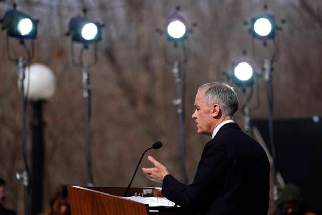 March 14, 2025, Ottawa, On, Canada: Prime Minister Mark Carney holds a press conference following a swearing in ceremony at Rideau Hall in Ottawa on Friday, March 14, 2025. Ottawa Canada  - ZUMAc35_ 20250314_zaf_c35_200 Copyright: xJustinxTangx