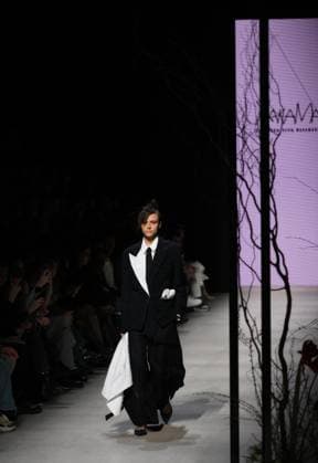 Russia Moscow Fashion Week 8880315 16.03.2025 A model presents a creation by the brand XAKAMA during the 4th Moscow Fashion Week at the Manege Central Exhibition Hall in Moscow, Russia. Grigory Sysoev Sputnik Moscow Russia  Copyright: xGrigoryxSysoevx